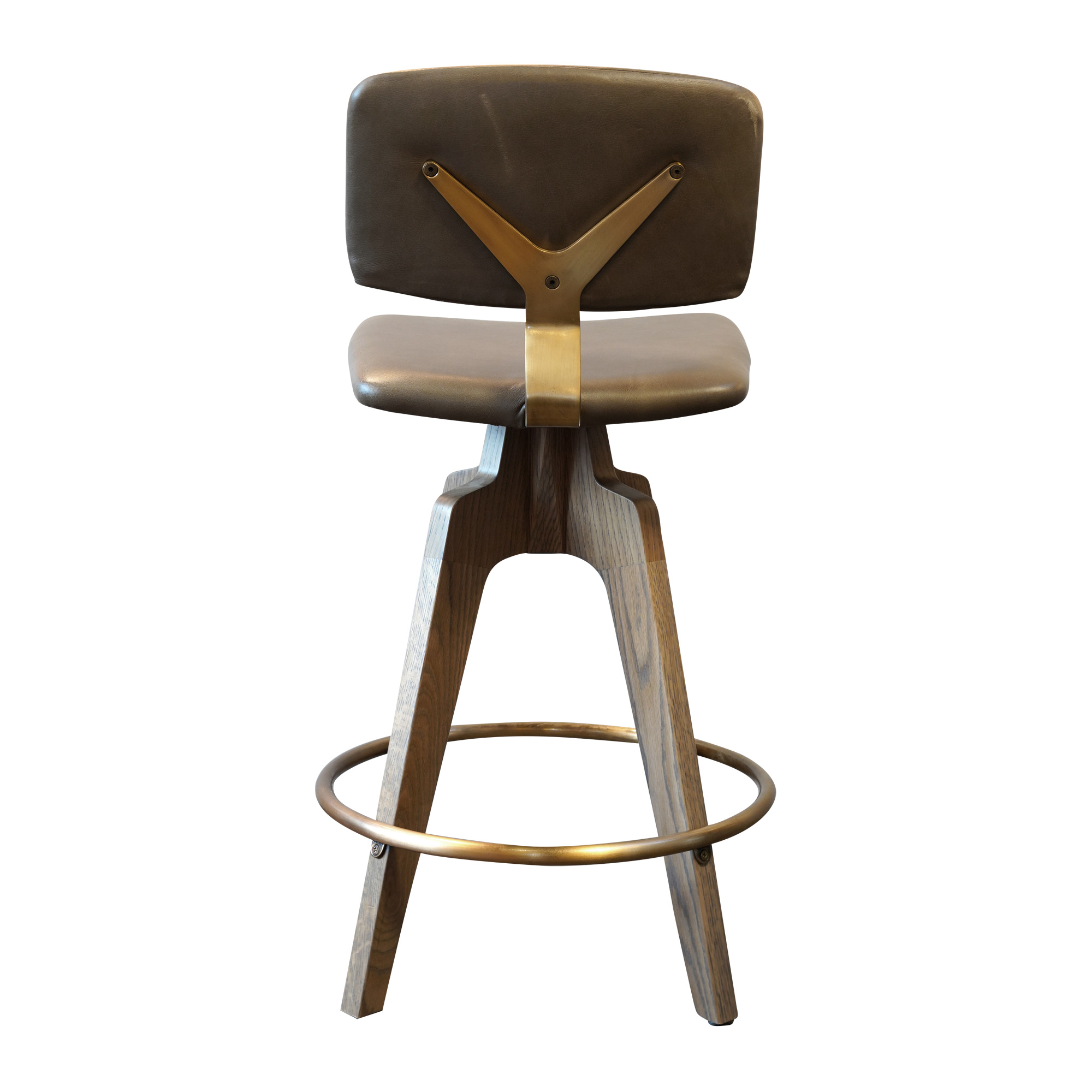 Brass swivel outlet bar stool